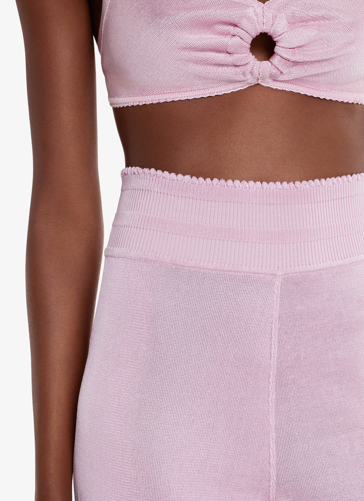 EDITION 1993 WIDE FLARED PANTS ALAÏA PALE PINK EDITION 1993 WIDE FLARED PANTS